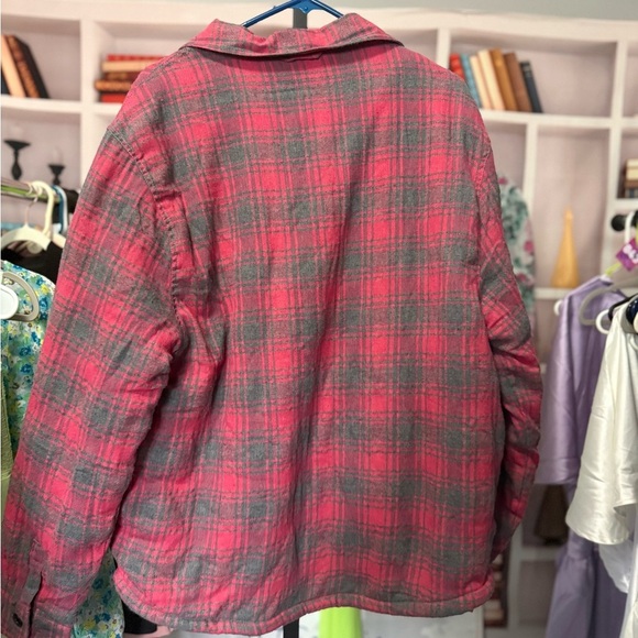 NWOT Jachs Men's Plaid Shirt Jacket in Red and Gray - Picture 7 of 8